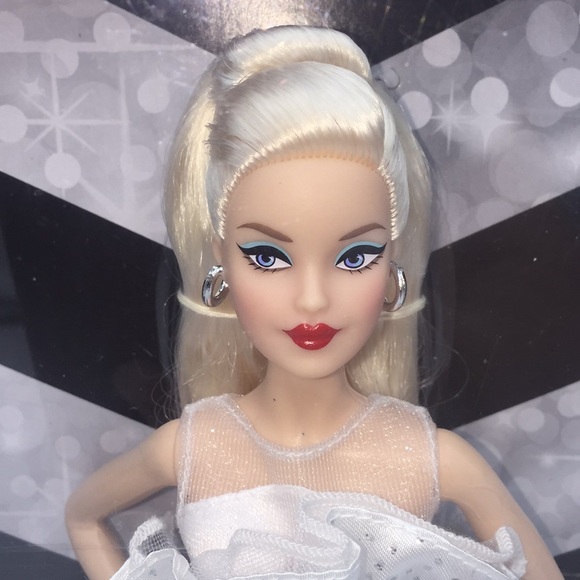 Barbie Signature 60th Anniversary Collector's Doll Blonde White Silver G… - Picture 2 of 15
